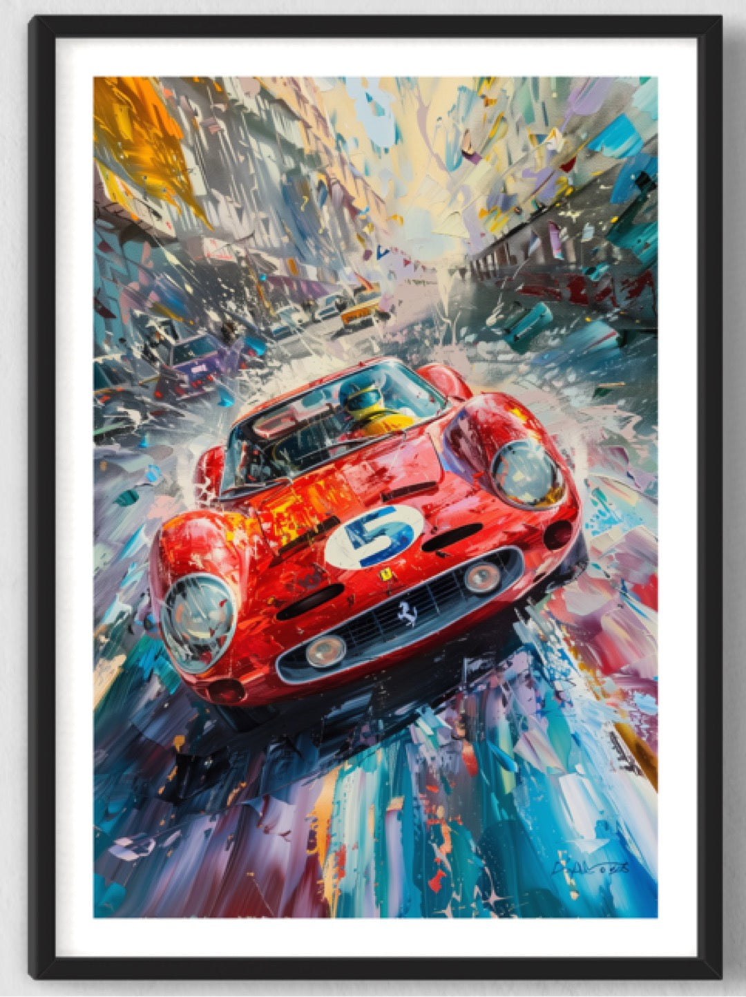 #1041 Ferrari Oil Painting